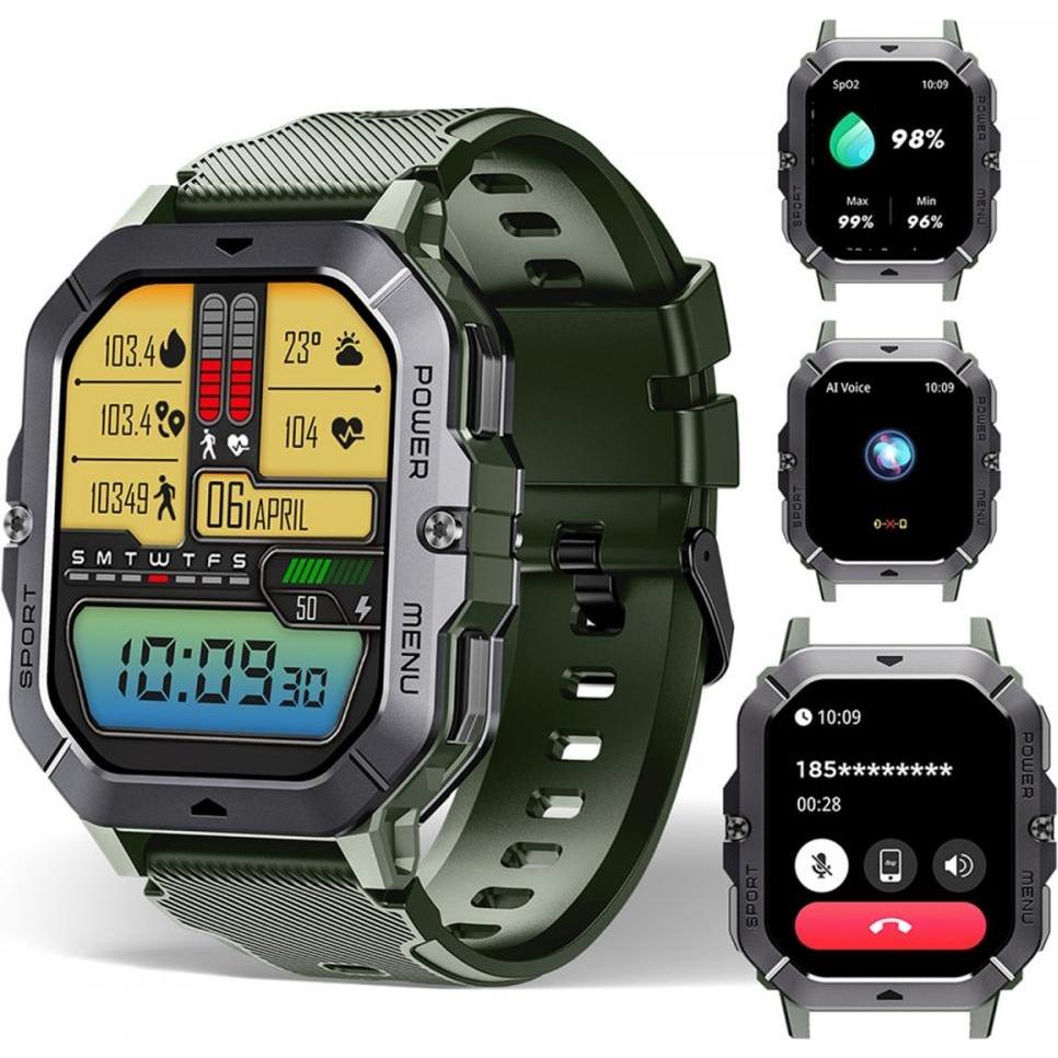 Thumbnail - Oukitel Smartwatch BT101 Grün, Smartwatch