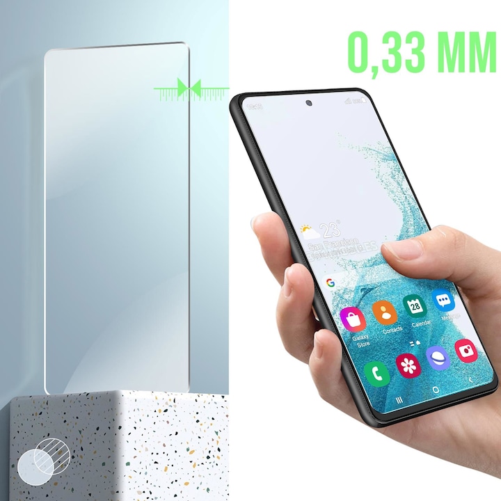Actual product image Avizar 9H hardness glass display protection film (1 Piece, Samsung Galaxy A54 5G)