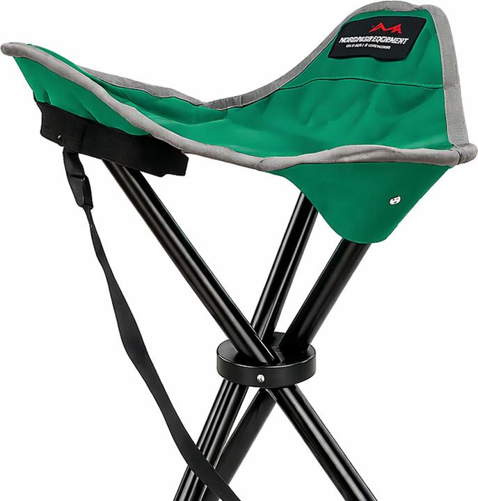Produktbild Mojawo 3Bein Dreibeinhocker Campinghocker Anglerhocker Tragegurt Grün H51cm