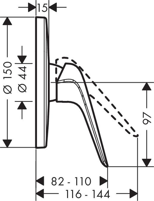 Produktbild hansgrohe HG Fertigmontageset NOVUS für Unterputz Brausemischer chrom