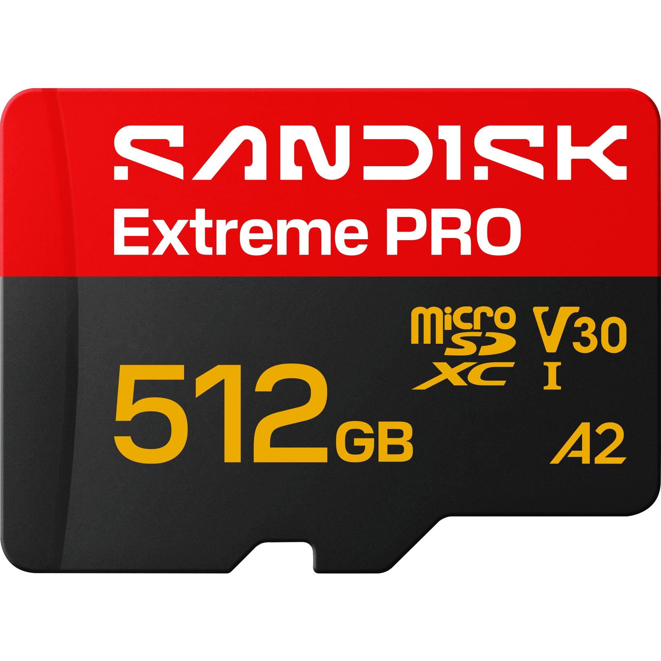 Sandisk Extreme Pro Microsdxc 512Gb (512 Gb, Microsdxc, U3, Uhs-I), Scheda Di Memoria