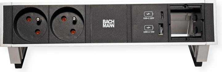 Actual product image Bachmann Desk 2 - 2 AC outlets - Indoor - Type E - 1 unit(s) (2x, CEE 7/5)