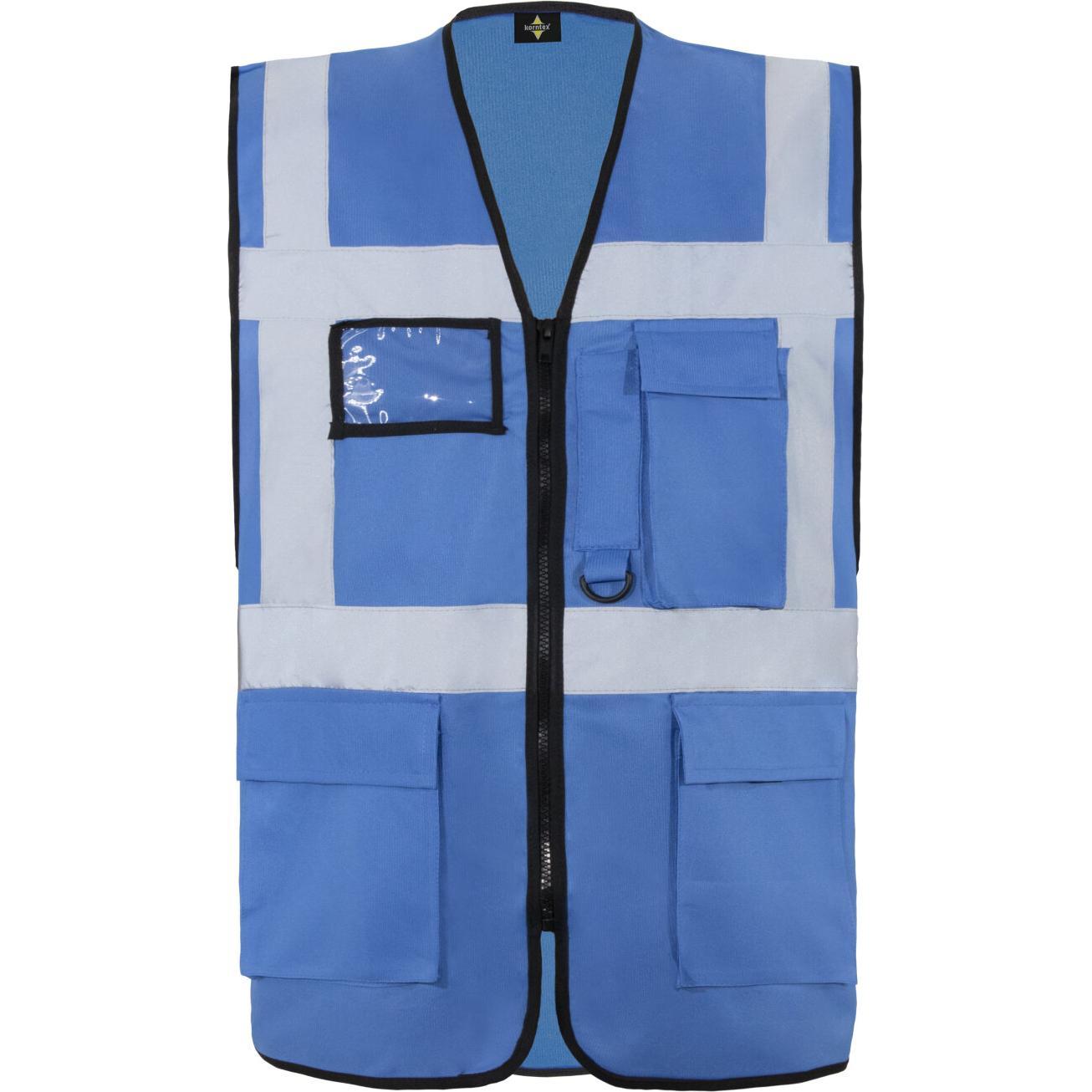 Thumbnail - Korntex, Warnweste + Warnshirt, Warnweste Multifunktional Hamburg Blau mit 360° Sicherheit XXL EN ISO 17353 KXCMF (XXL)