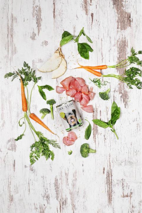 Produktbild Dog's love Huhn, Buchweizen, Sellerie & Basilikum (Adult, 1 Stk., 200 g)