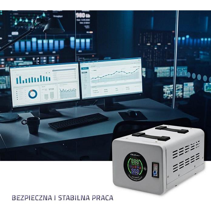 Thumbnail - Qoltec 50726 Automatic Voltage Stabilize (1 Stk.), Batterien + Akkus