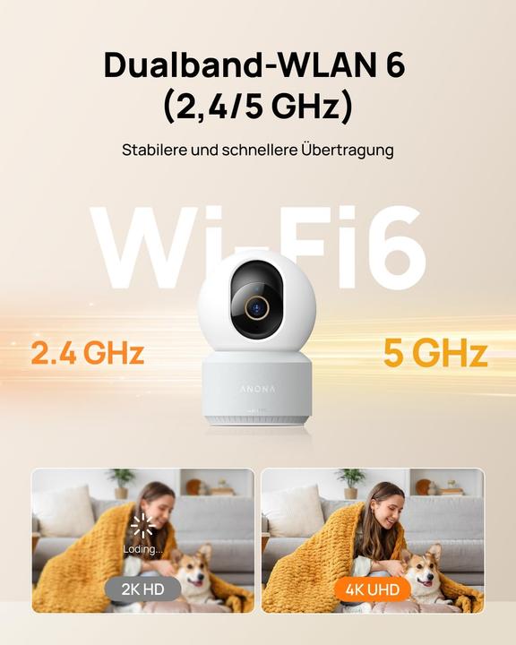 Actual product image Anona 4K UHD Indoor-Überwachungskamera-Set HM1010, 4er-Pack (3840 x 2160 pixels)
