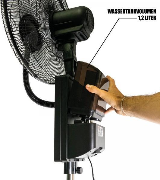 Produktbild IHP MAUK 16" Ventilator mit Sprüh - Nebel - Kühlung 80W 1,2L Überhit