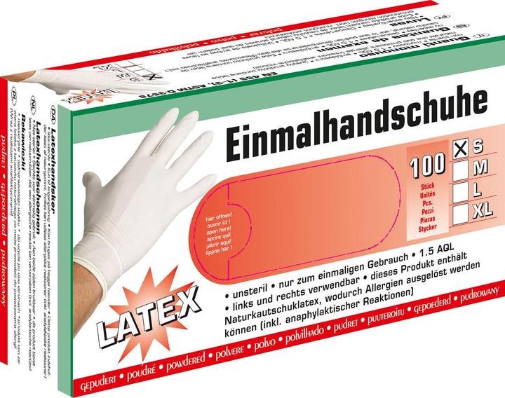 Actual product image Kerbl Gloves latex size L lightly powdered,VE:100St. (L)