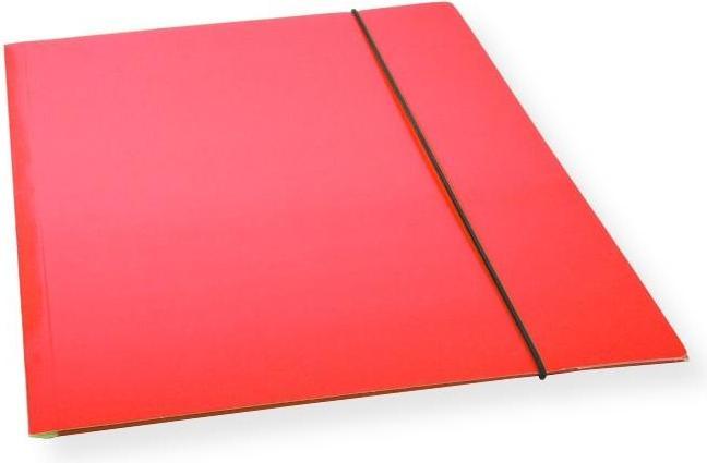 Office Products A4-Ordner mit Gummiband, roter Lack, 300 g/m² (10 Stück) (A4, 10 pcs.)