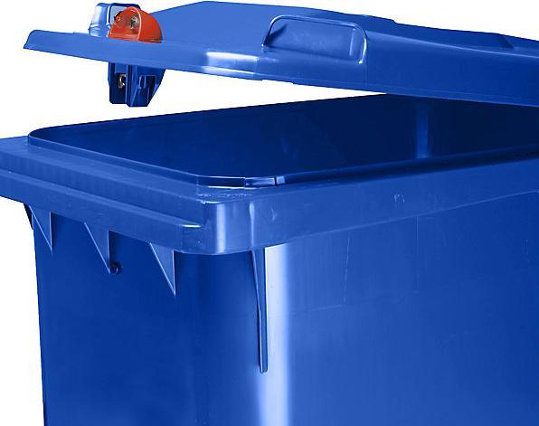 Actual product image kaiserkraft Plastic large waste garbage can with gravity lock (360 l)