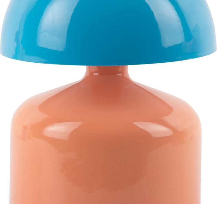 Peach orange & aquamarine blue