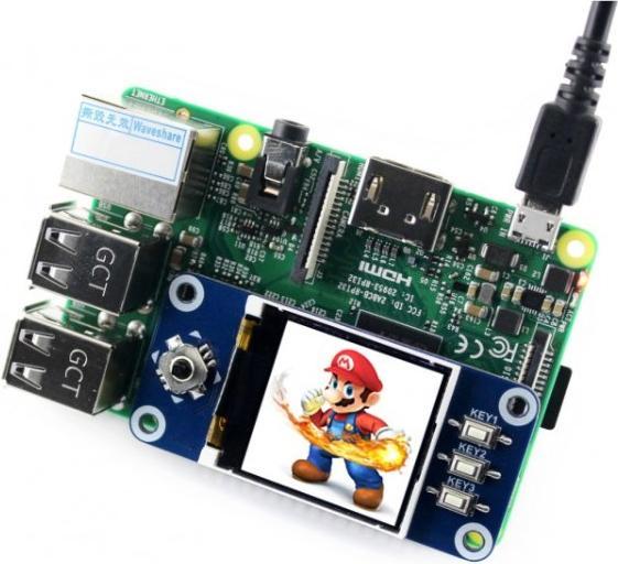 Immagine prodotto WaveShare Display LCD 128x128 da 1,44 pollici HAT per Raspberry Pi