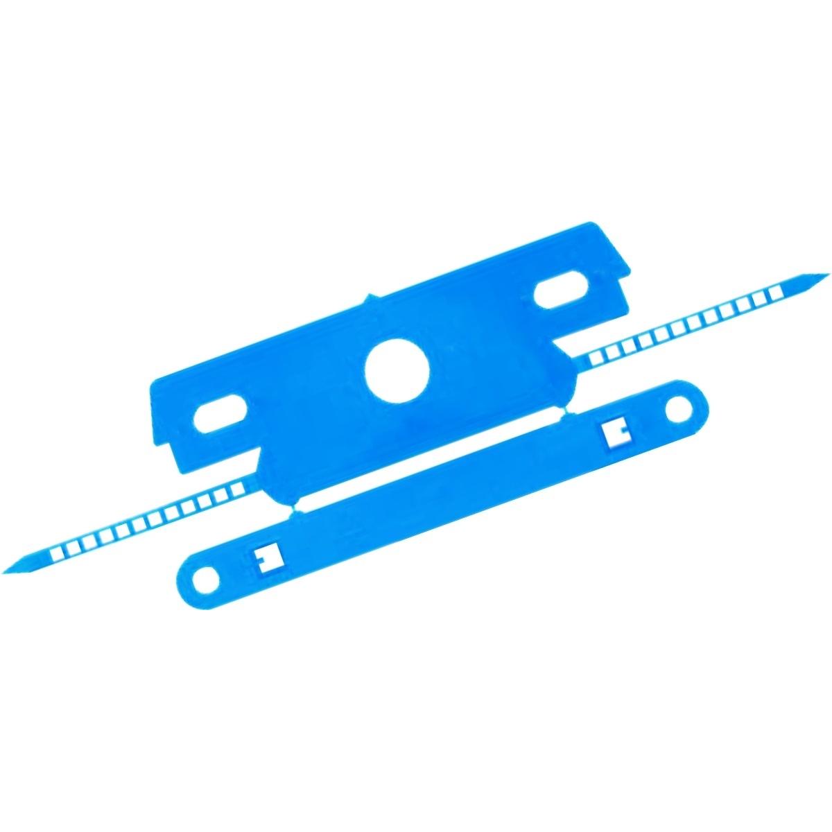 Laurel, Ordner Zubehör, Abheftstreifen mit Deckschiene 80mm Kunststoff VE=100 Stück blau