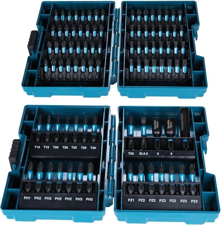 Produktbild Makita Impact Black-Bit-Set (Kreuz Phillips PH, Kreuz Pozidriv PZ, Schraubschlitz, Innensechsrund TX)