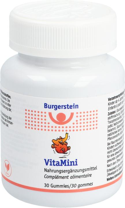 Valeurs nutritives et ingrédients Burgerstein VitaMini (30 pièce(s), Gummies, 140 g)