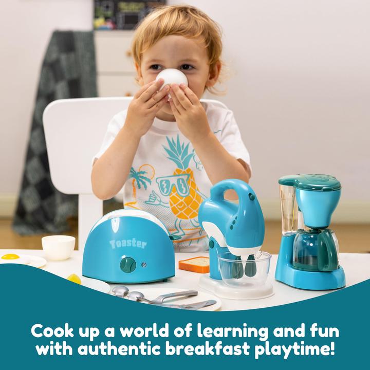 Image du produit Activity Board Küchenzubehörset für Kinder, Spielzeug für die Küche, Kaffeemaschine, Mixer, Toaster mit