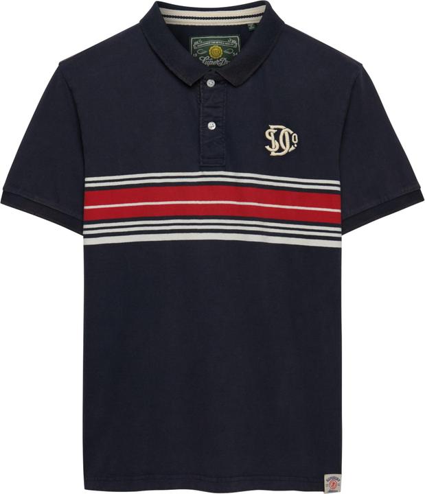 marineblauer streifen auf der brust, navy band across the chest