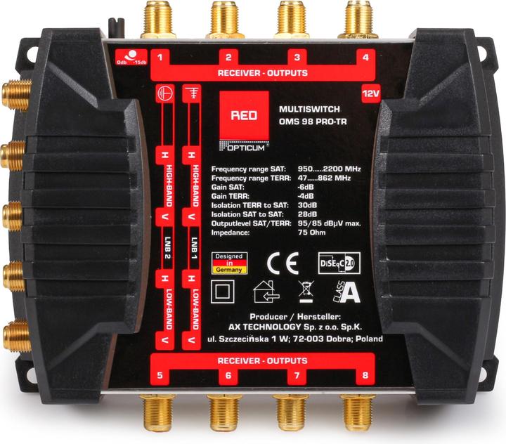 Produktbild Opticum Multiswitch OMS 9/8 PRO-TR (Multischalter)