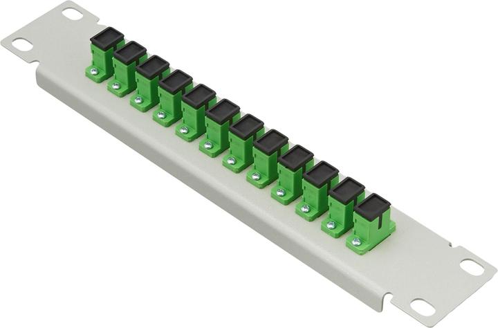 Produktbild Delock 10? LWL Patchpanel 12 Port SC Simplex grün 1 HE grau