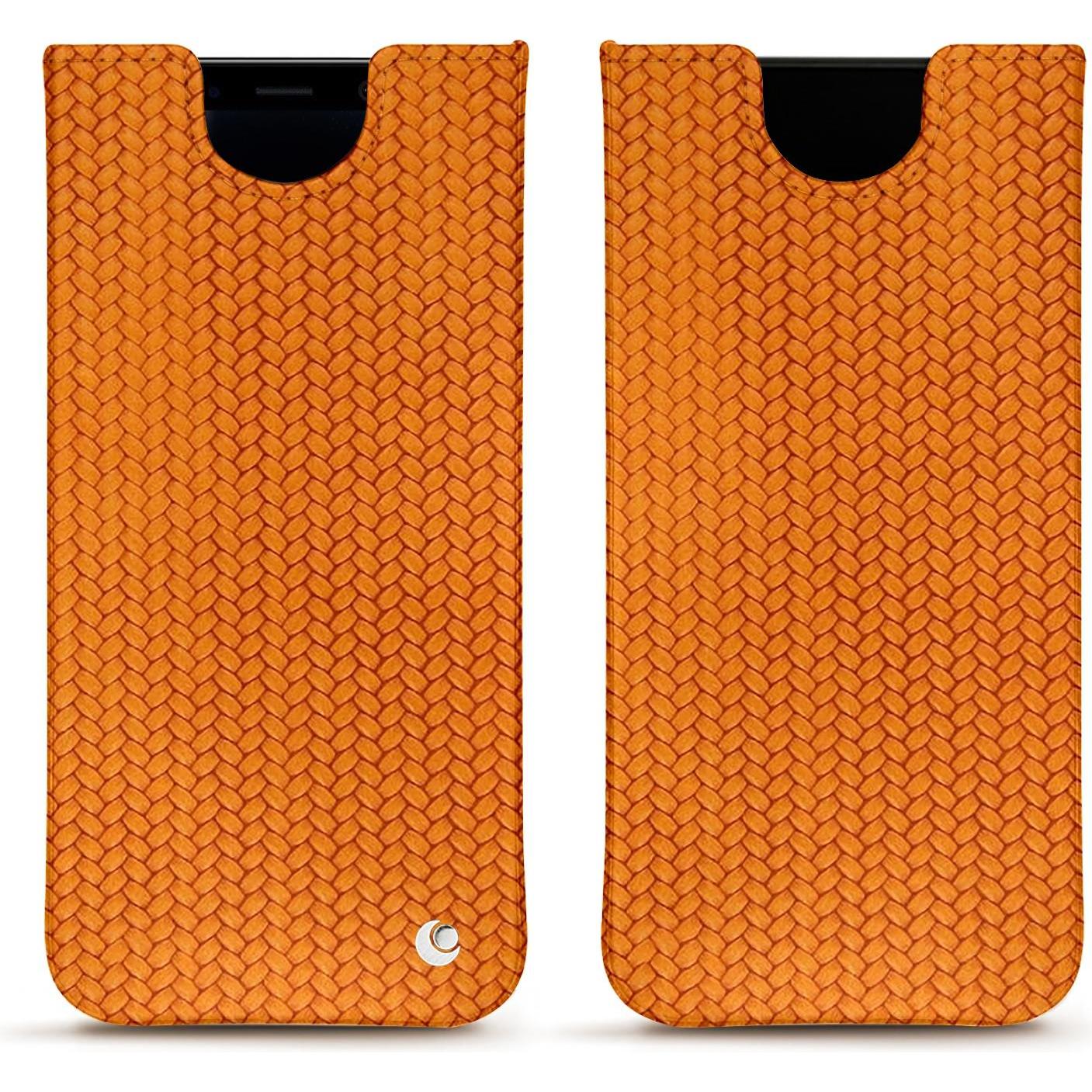 Noreve Lederschutzhülle (Samsung Galaxy S8+), Smartphone Hülle, Orange