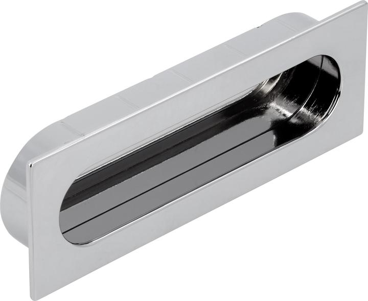 Siro Muschelgriff Azan Breite 125 mm, Einlassmass 121 x 39 mm, ZN verchromt poliert