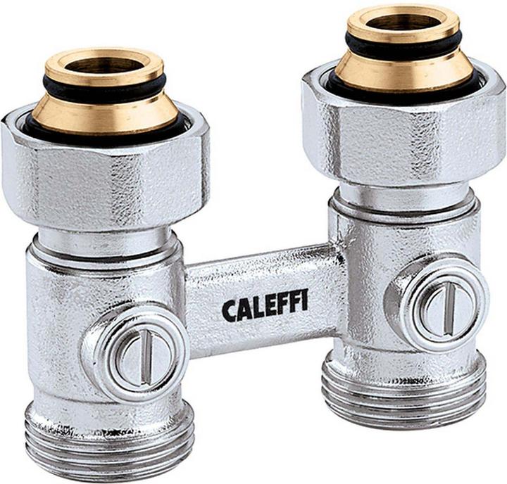 Caleffi Zweirohr Hahnblock 3010 Durchgangsform, 3/4Zoll IG