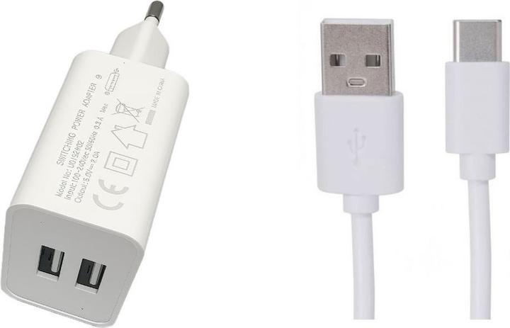 Image du produit MicroConnect USB3.1CA1SETW Intérieur Blanc Chargeur pour appareils mobiles (10 W, 2 ports)