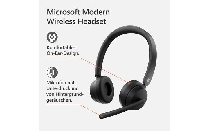 Image du produit Microsoft Casque sans fil moderne (Sans fil, USB-A)