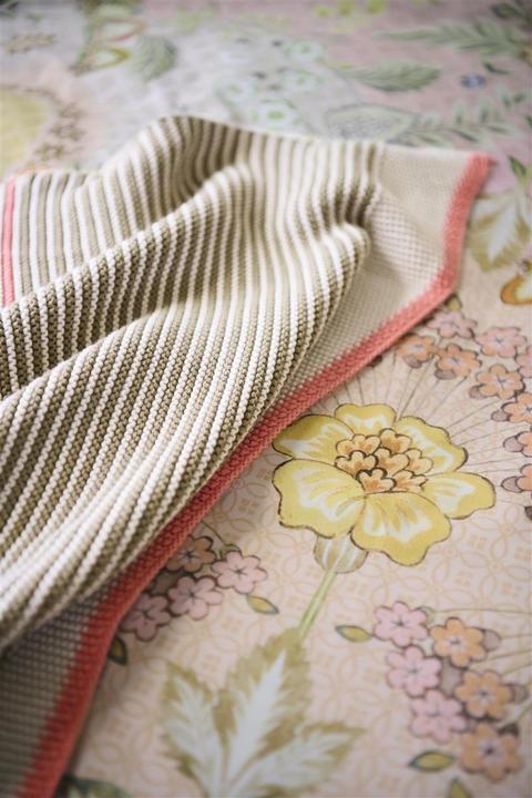 Produktbild PIP Studio Blockstripe Tagesdecke gestrickt Throw pastel 130x170cm (1Stück) (130 x 170 cm)