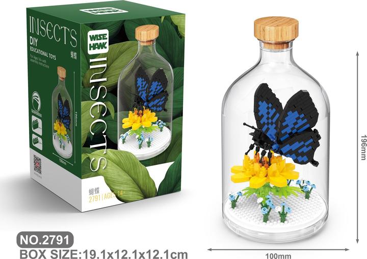 Actual product image Tinisu Schmetterling Bausteine Modell Figur Klemmbausteine Flasche Micro-Bricks