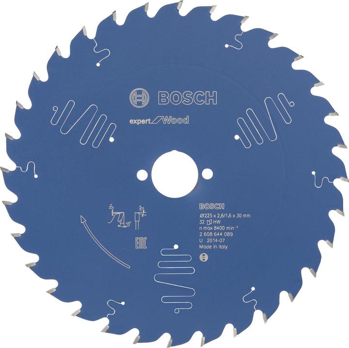 Produktbild Bosch Professional Zubehör Kreissägeblatt Expert for Wood, 225 x 30 x 2,6 mm, 32