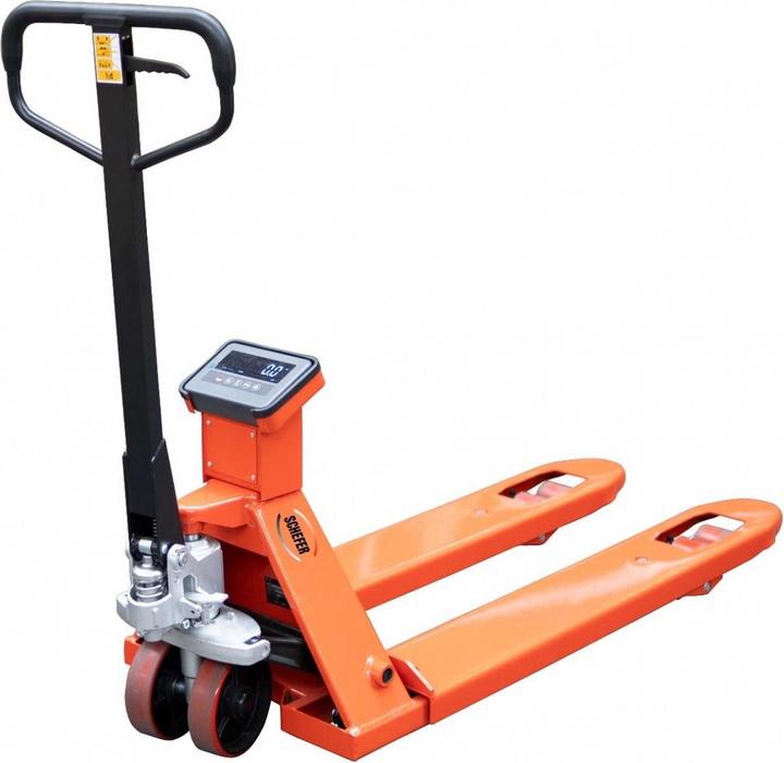 Schefer - Gabelhubwagen Eco mit Waage, Tragfähigkeit 2000 kg