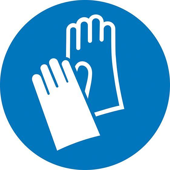 Actual product image BRW Mandatory sign Wear safety gloves - Ø 10 cm
