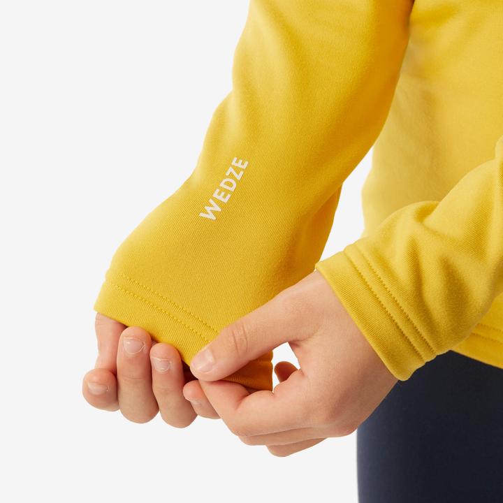 Produktbild Wedze Skiunterwäsche Funktionsshirt Kinder hoher Kragen - BL 500 gelb (128)