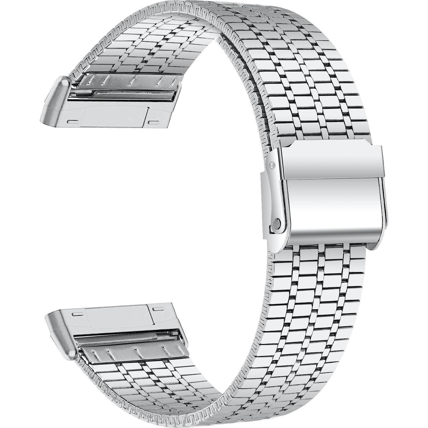 Thumbnail - Strap-it Stahlarmband (Edelstahl, Versa 3), Uhrenarmband, Silber