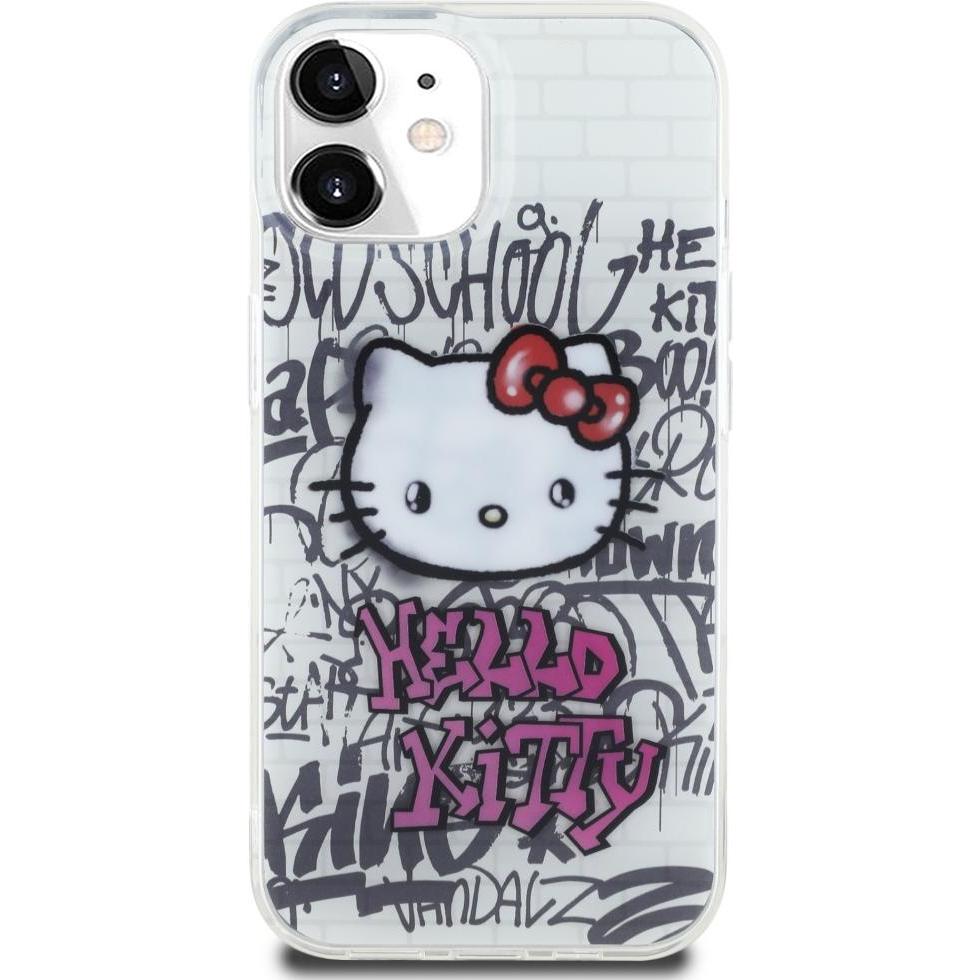 Hello Kitty HKHCP15SHDGPHT iPhone 15 6.1" biały/white hardcase IML Kitty On Bricks Graffiti (Apple iPhone 15), Smartphon...