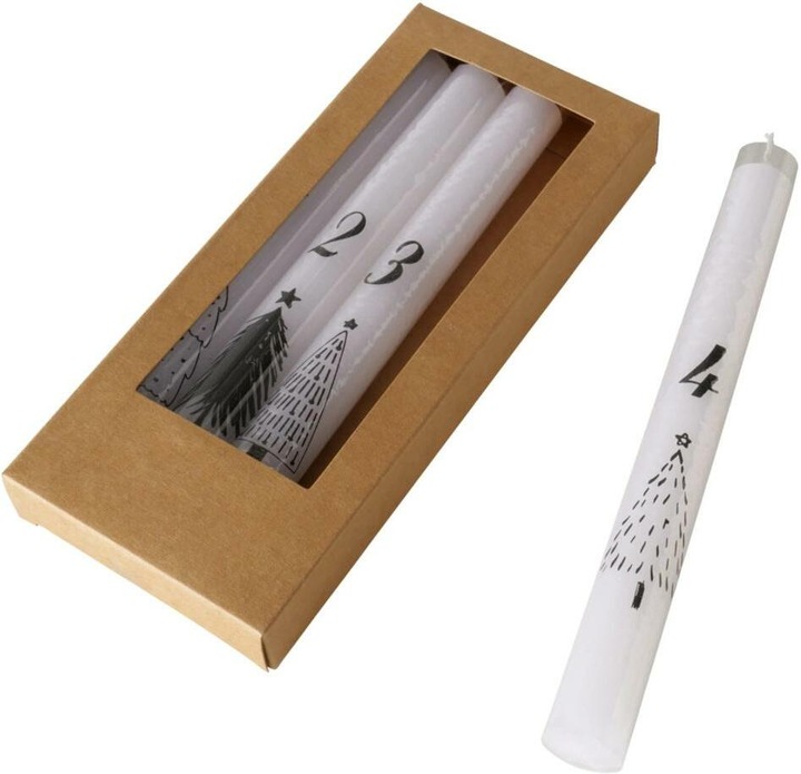 Produktbild Boltze Home Weihnachtskerze Ada 4 Stück, Weiss (4 Stk.)
