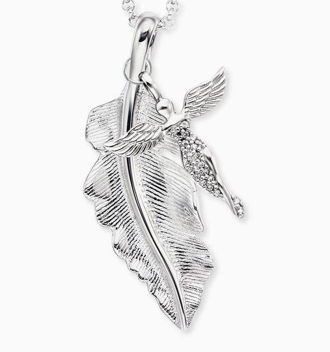 Immagine prodotto Engelsrufer Collana Piuma e Angelo (Argento 925, 50 cm)