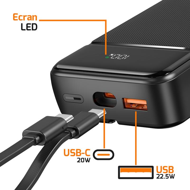 Image du produit Max Excell Powerbank 20000mAh 2xUSB-A/USB-C LCD (20000 mAh, 22.50 W)