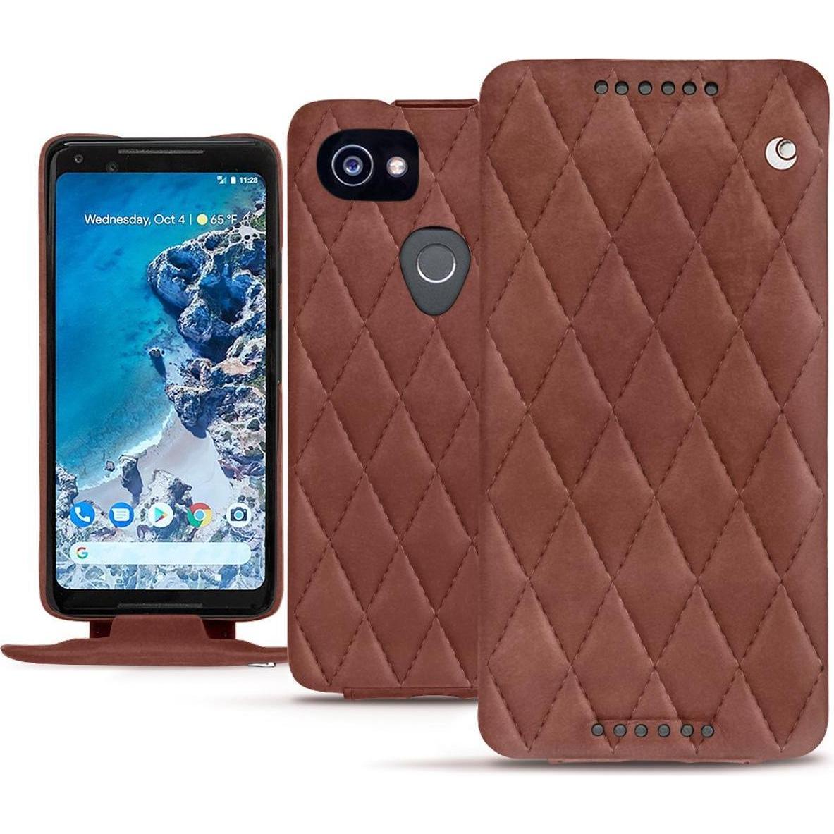 Noreve Lederschutzhülle vertikal (Google Pixel 2 XL), Smartphone Hülle, Rot
