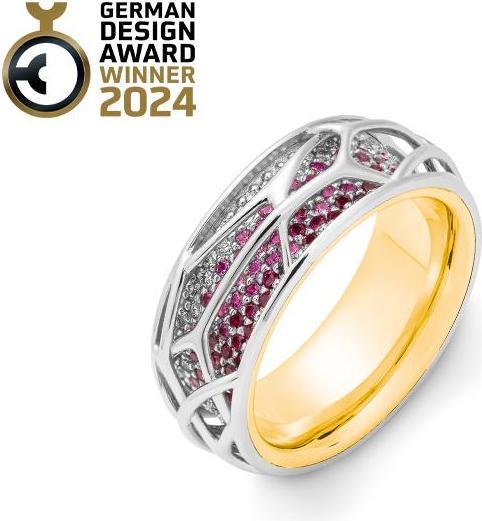 Actual product image Breuning RING - E.SAFIR PINK/Brill. 0,332 Ct. H/si (48, 750/18 K Gold)