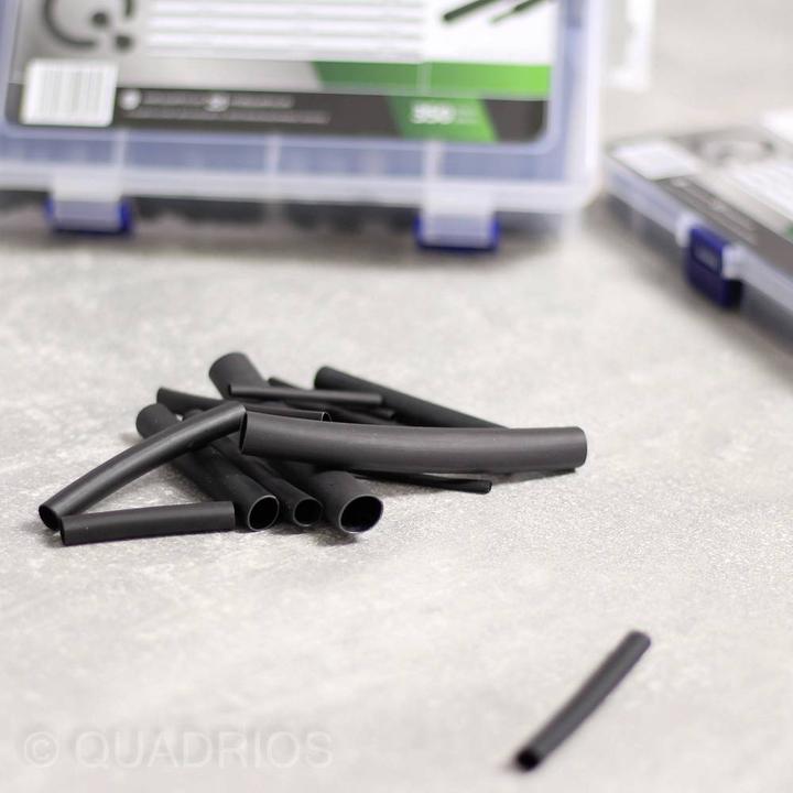 Actual product image Quadrios 22CA167 Heat Shrink Tubing Assortment Black Shrink Ratio:2:1 1 Set (100 x)
