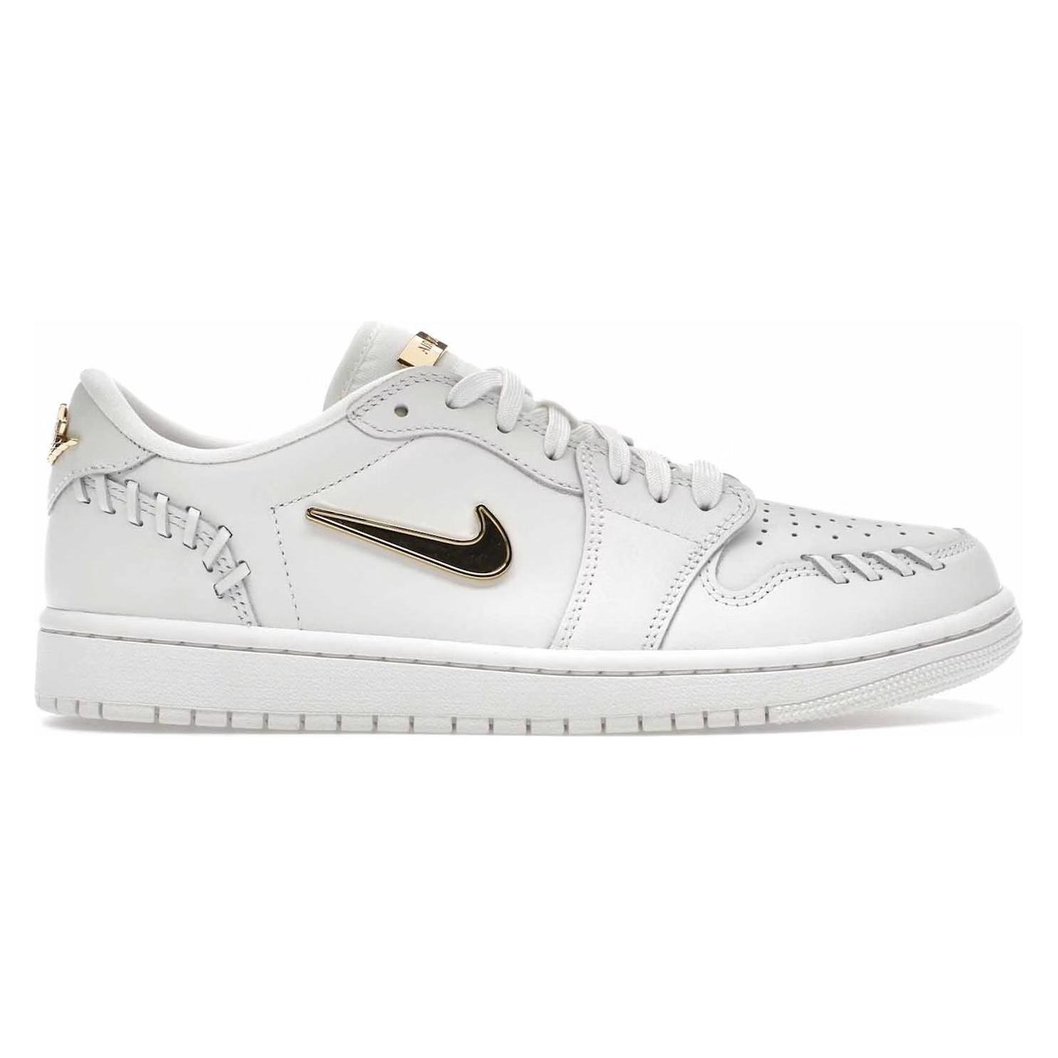 Jordan, Damen, Sneakers, 1 Low Method Of Make Sail Metallic Gold (Women's), Weiss, Gold, (40.5)