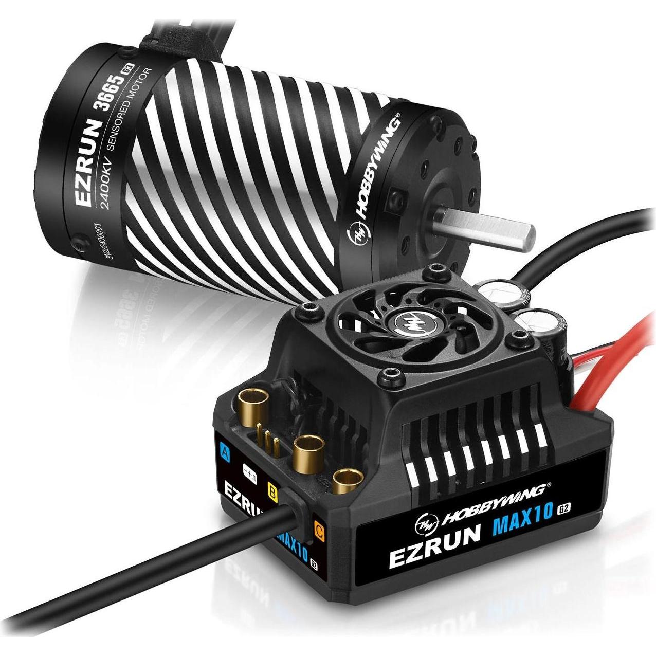 Hobbywing Ezrun MAX10 G2 140A Combo con albero 3665SD-2400kV 5 mm