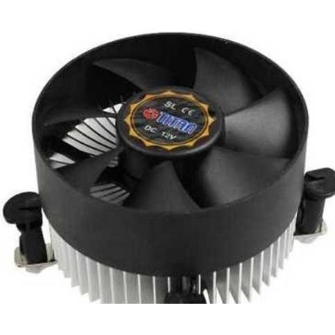 Titan CPU Kupferkühler für Intel, low profile Design Für für Sockel 1155, 1156, CPU Kühler, Schwarz, Grau