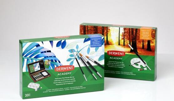 Immagine prodotto Derwent Pittura acrilica Scatola di legno acrilico multicolore (Multicolore, 12 ml)