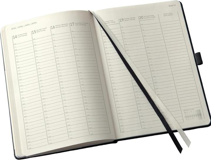 Productafbeelding Sigel Wochenkalender 2026 C2619 1W/2S schwarz 21.3x14.8cm (Duits, Nederlands, Engels, Frans)
