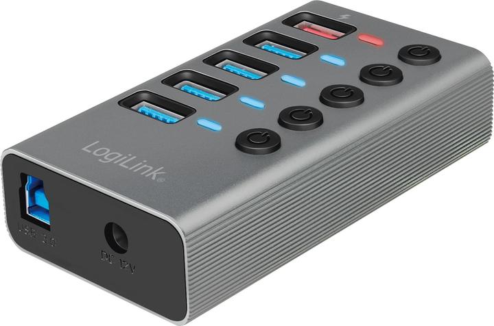 Produktbild LogiLink Hub 4 x USB 3.2 Gen 1 + 1 x USB (Fast Charging) (USB-C, 5 Ports)