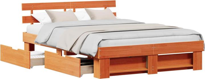 Actual product image vidaXL Holzbett (150 x 200 cm)