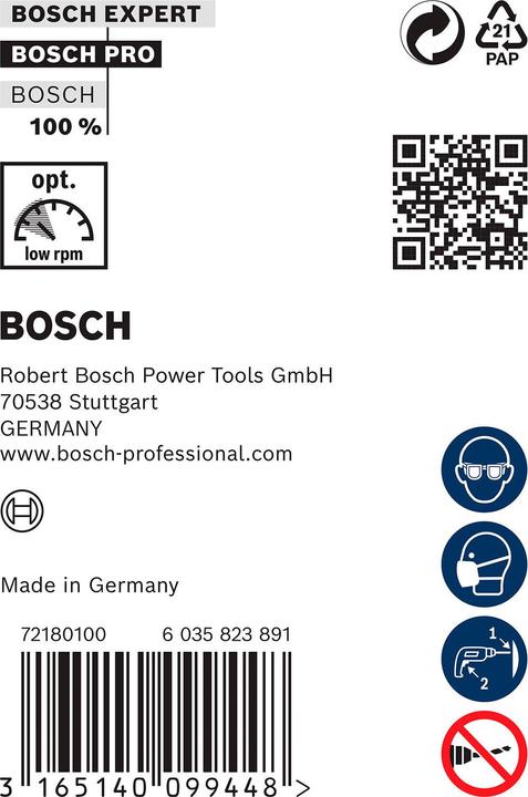Actual product image Bosch Professional Zubehör PRO Wood HSS installation drill bit, 30 x 100 x 600 mm (11 mm)